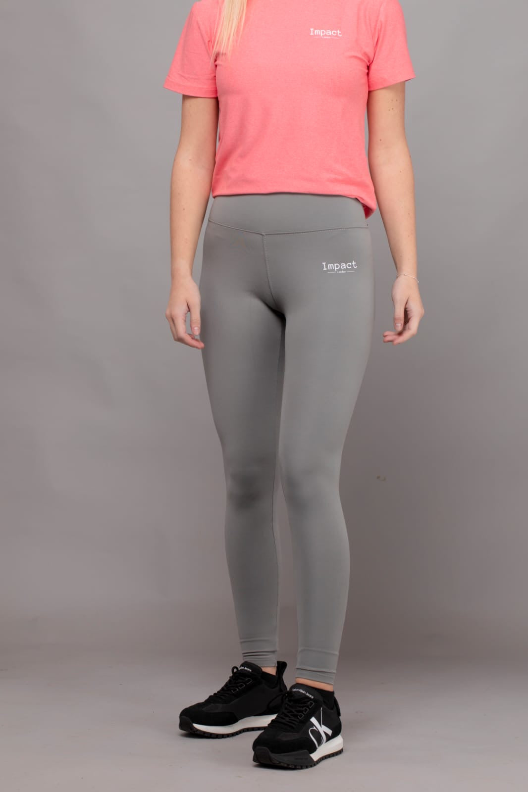 Women's Light Grey High Waisted Leggings Loungewear