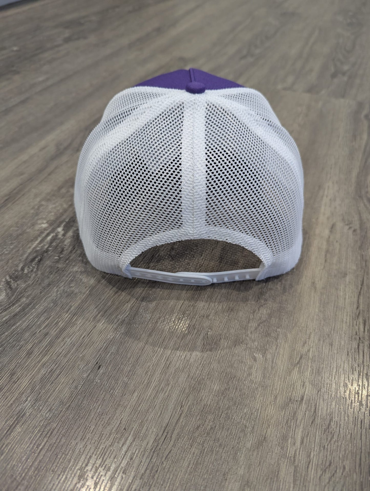 Purple Trucker Cap with White 3D Logo