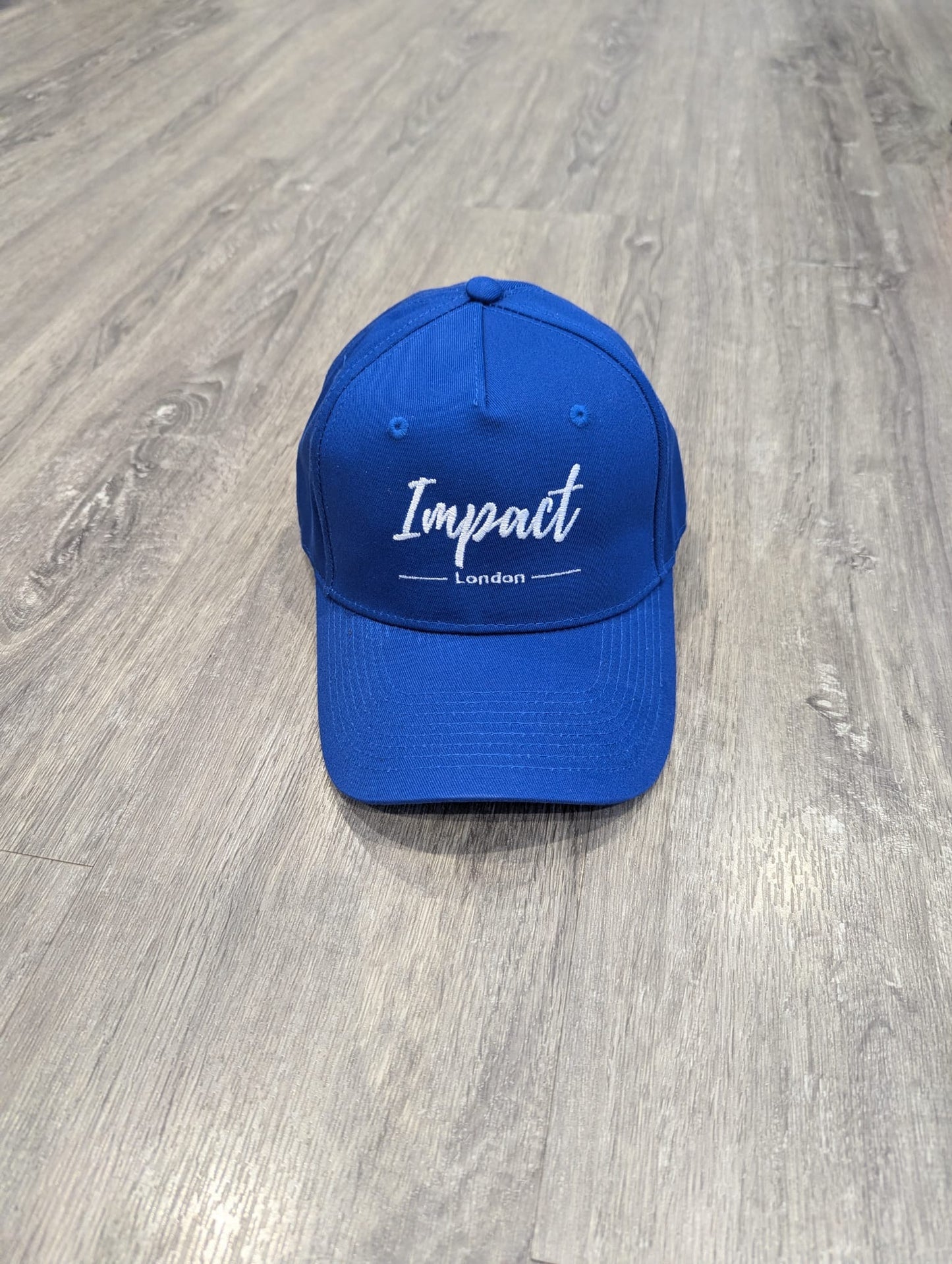 Royal Blue Strapback Cap with White Embroidery Logo