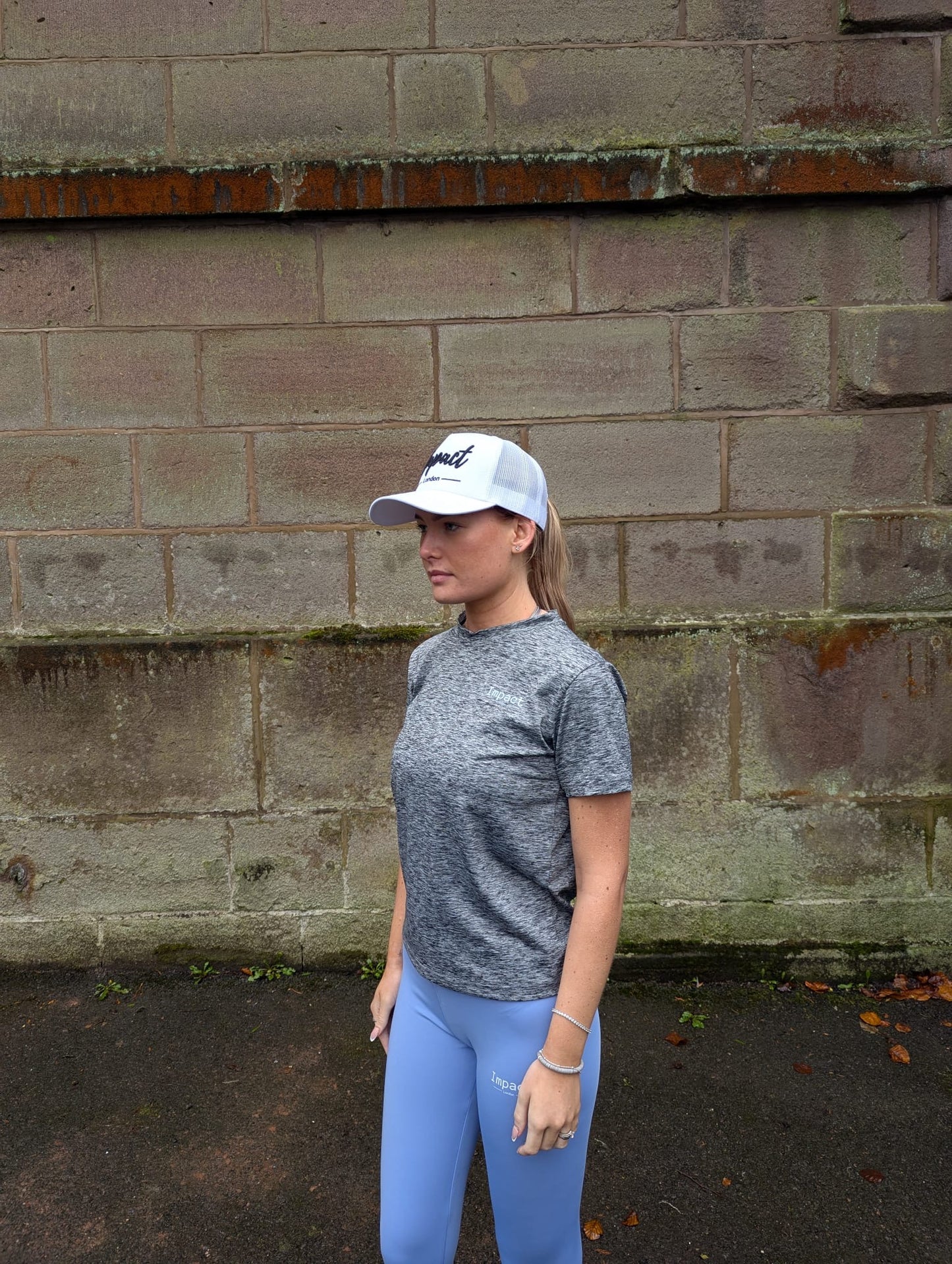 White Trucker Cap with Black 3D Logo