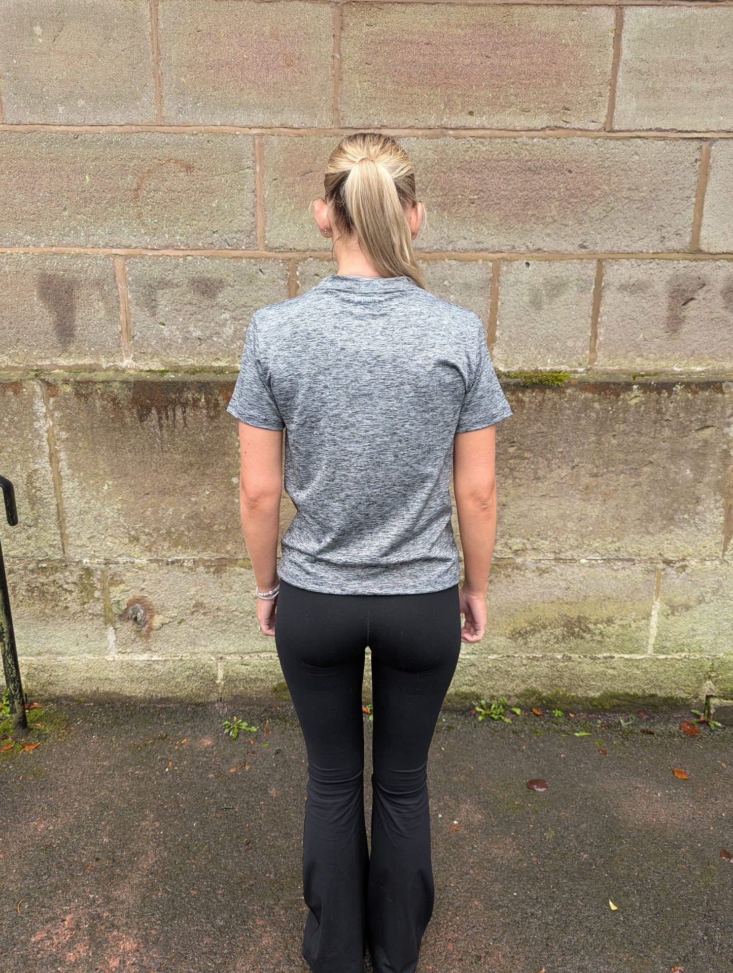 Women's Textured Grey Performance T-Shirt