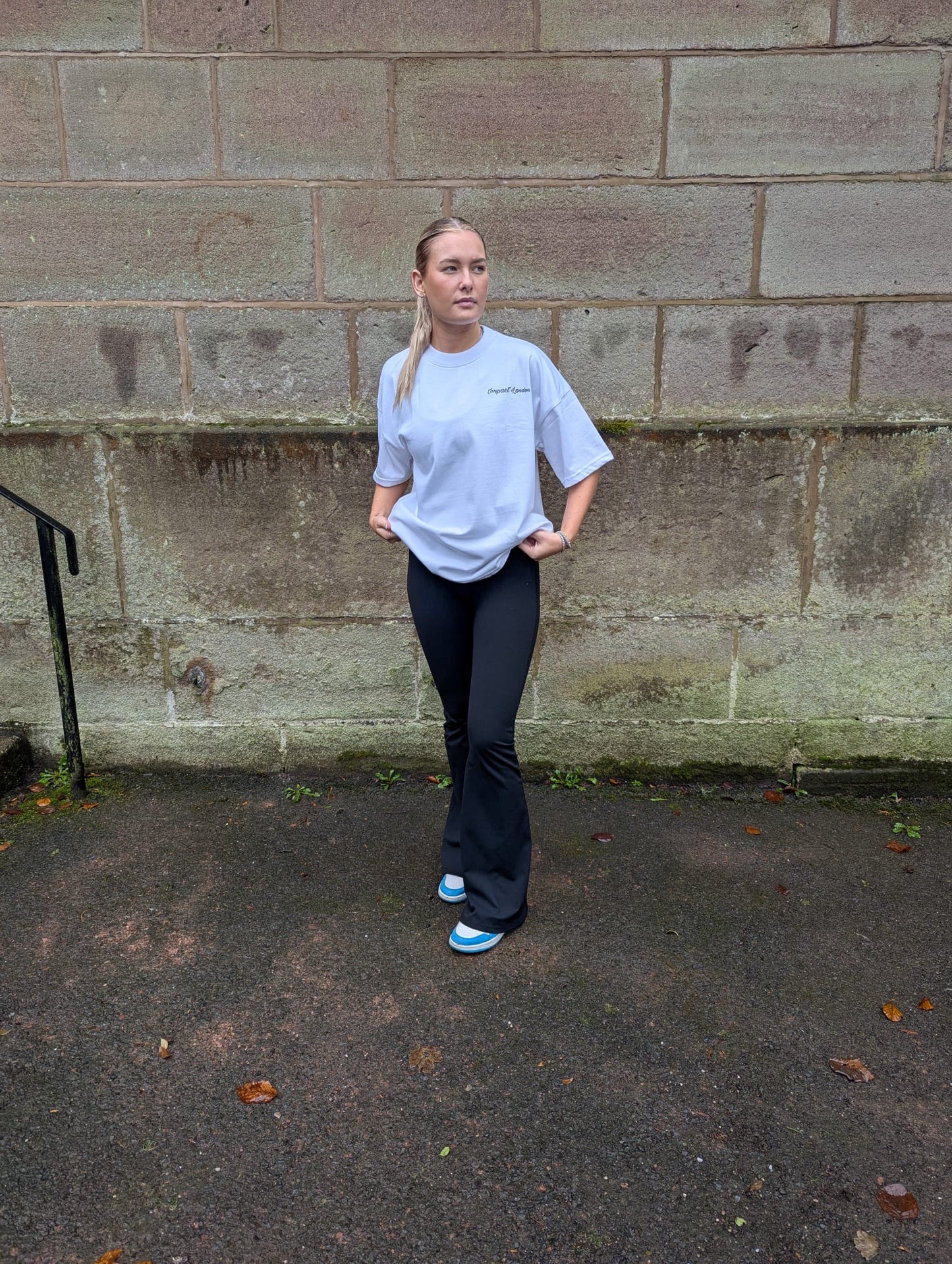 Adult's Unisex White Oversized Dice Logo T-Shirt