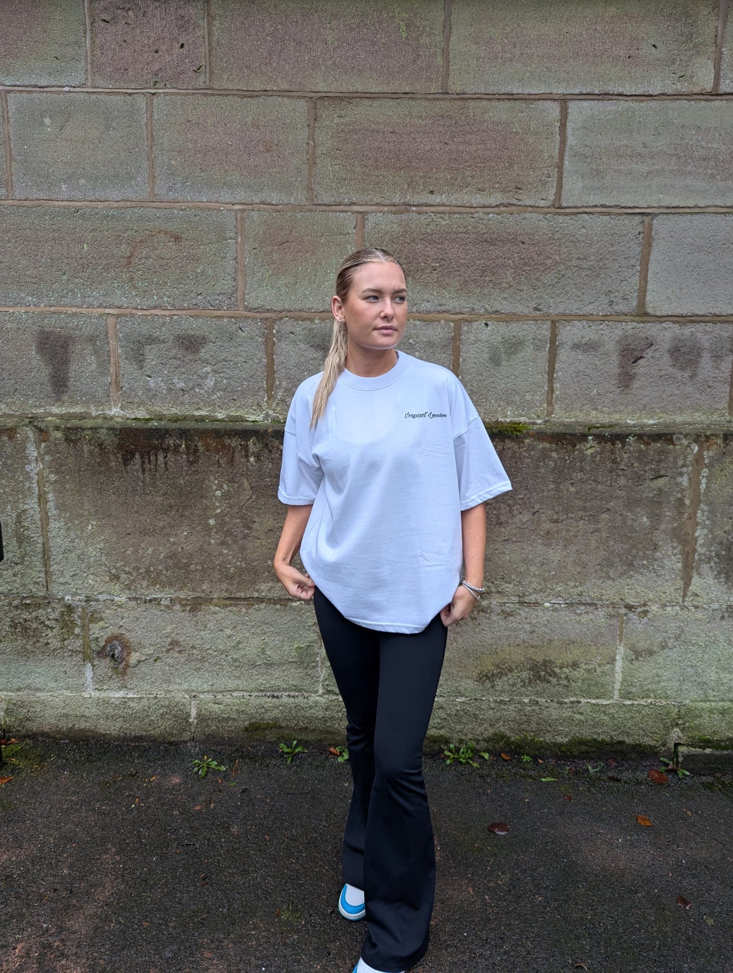 Adult's Unisex White Oversized Dice Logo T-Shirt