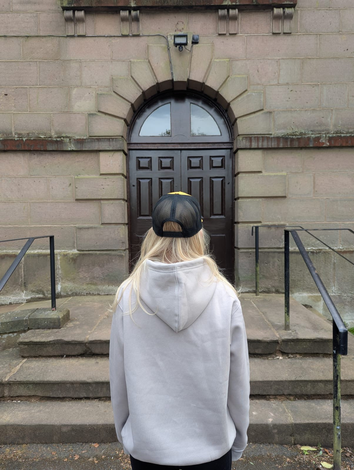 Mustard Trucker Cap with Black 3D Logo