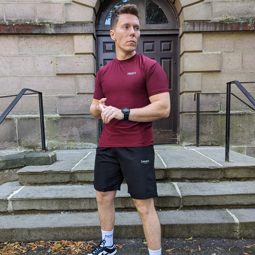 Performance Men's Burgundy T-Shirt