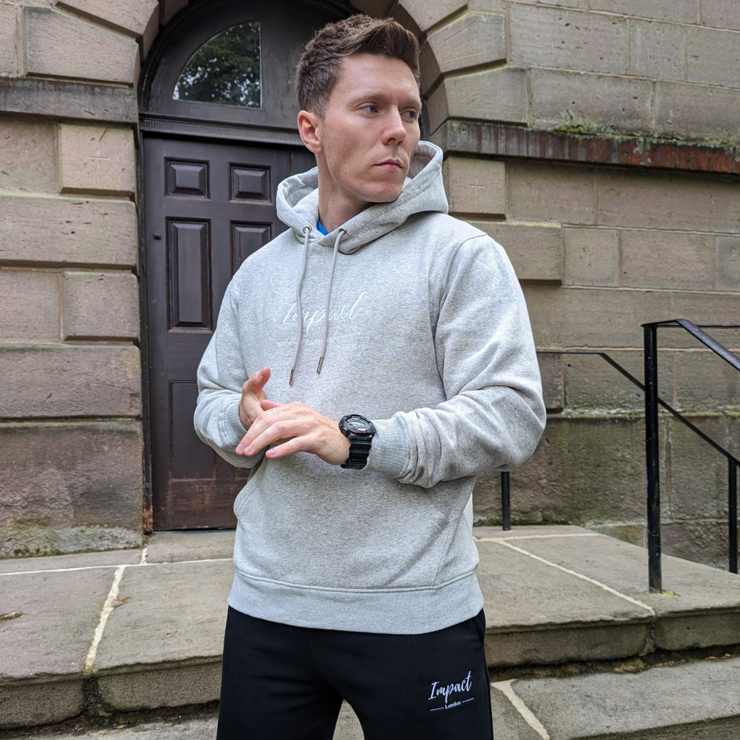 All top grey hoodie