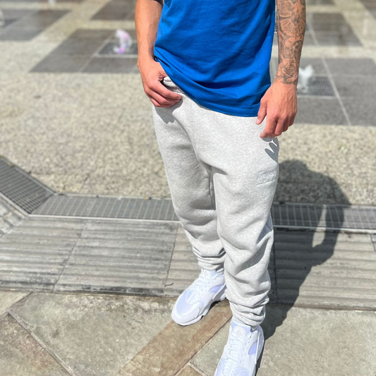 Unisex Light Grey Joggers | Tracksuit Bottoms