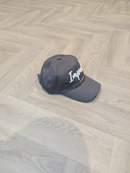 Dark Grey Strapback Cap with 3D Logo