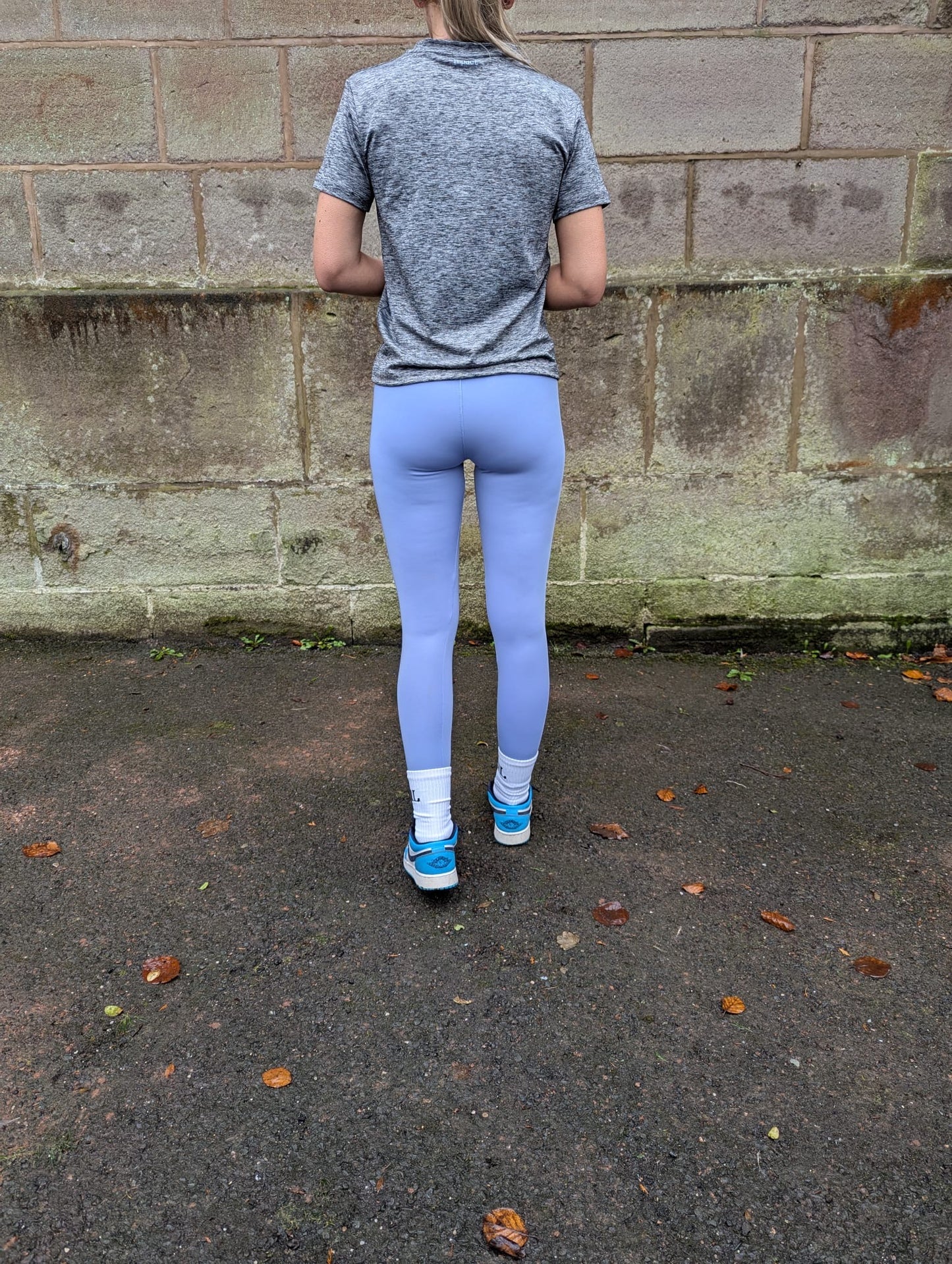 Women's Sky Blue High Waisted Leggings | Loungewear