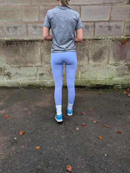 Women's Sky Blue High Waisted Leggings | Loungewear