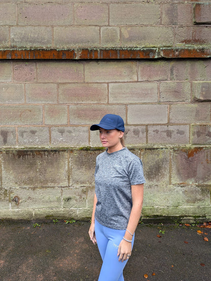 Navy Soft Shell Cap with Blue Stitched Logo