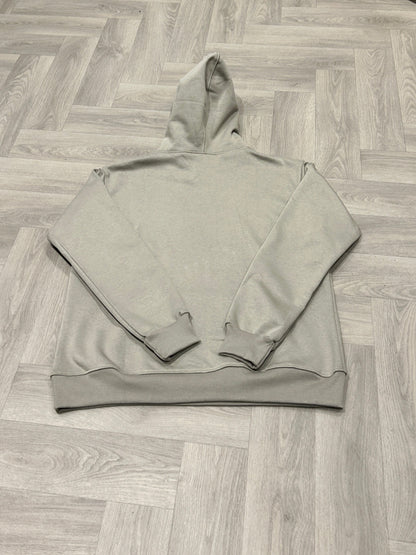Sand Beige Hoodie with Black Logo