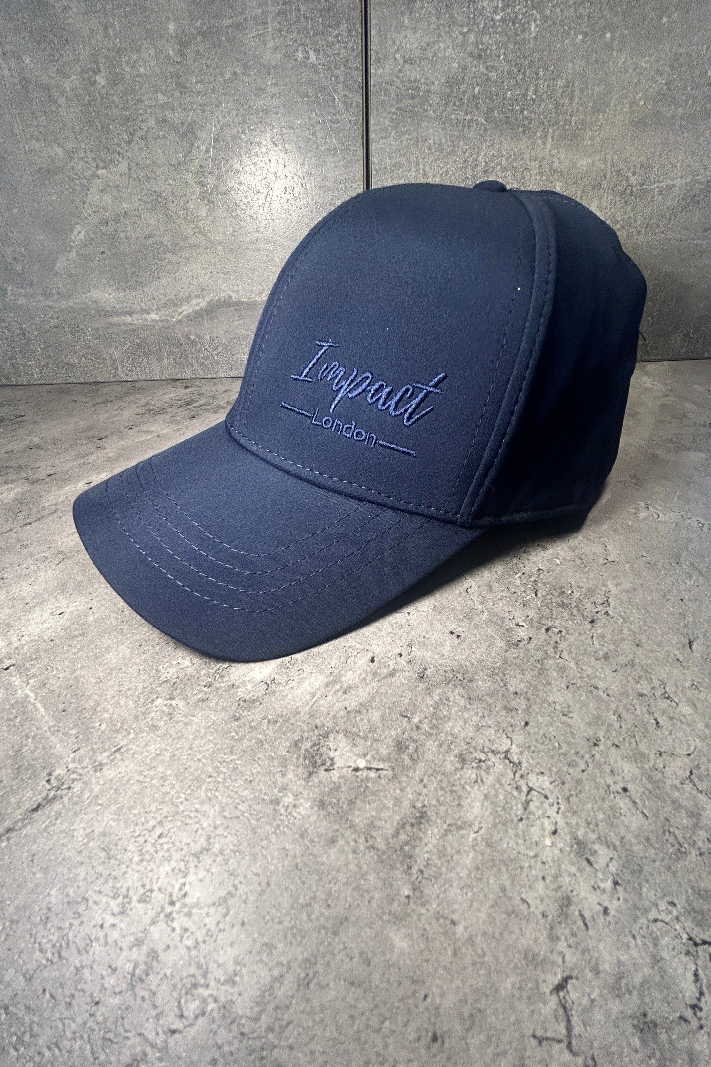 Navy Soft Shell Cap with Blue Stitched Logo