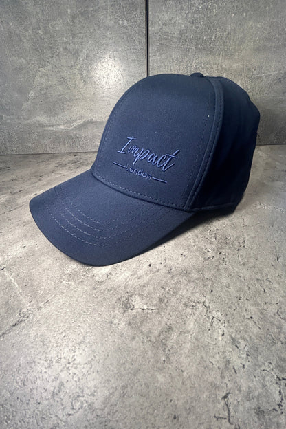 Navy Soft Shell Cap with Blue Stitched Logo