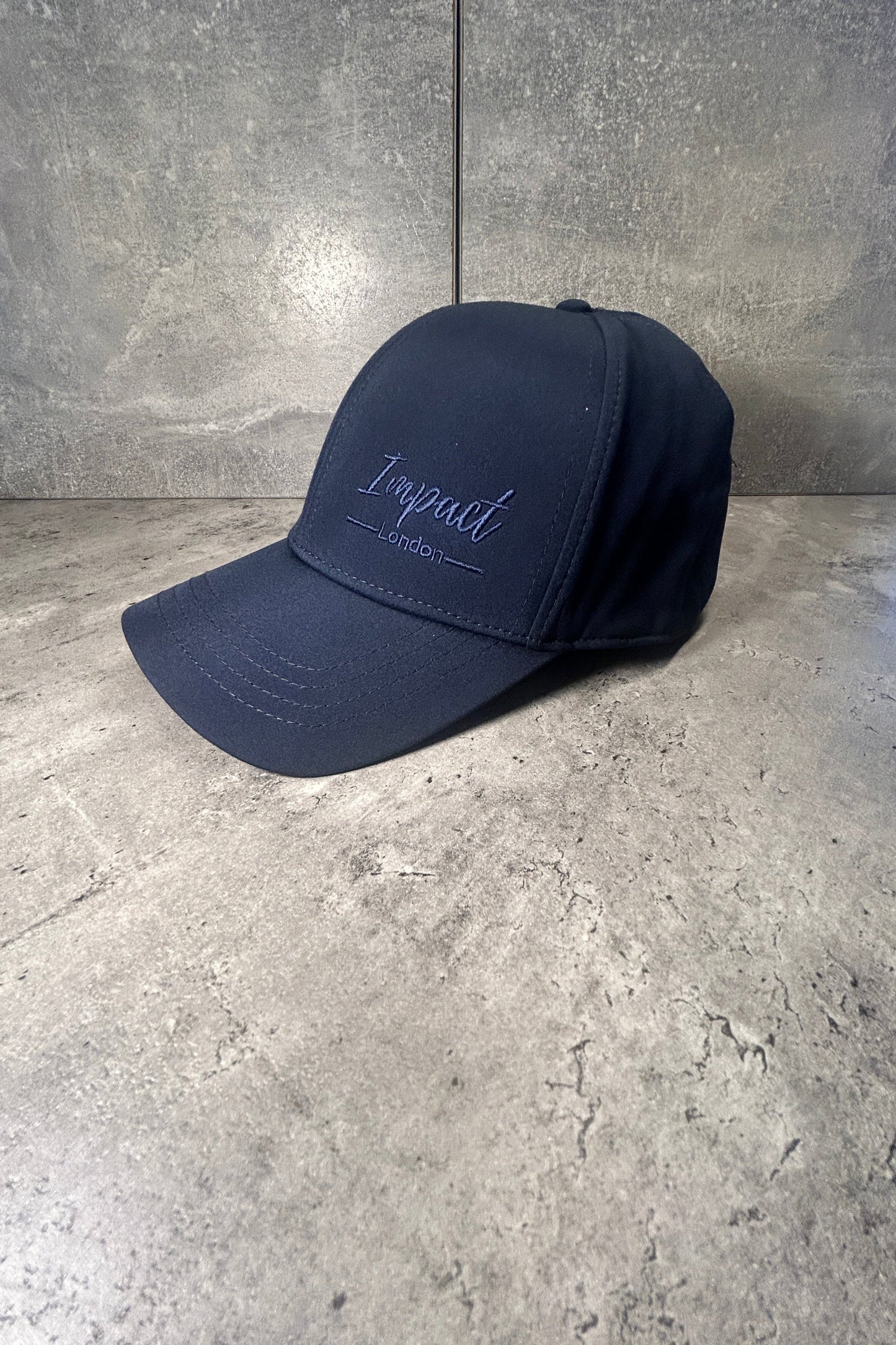 Navy Soft Shell Cap with Blue Stitched Logo