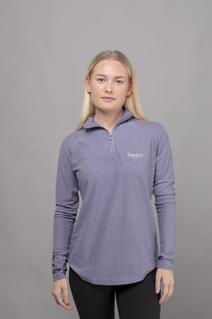 Women's Lavender Long Sleeve 1/4 Zip Top