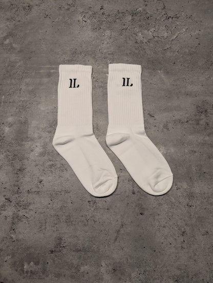 White Socks with Black IL Logo