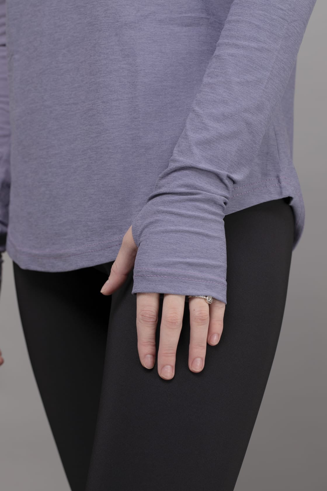 Women's Lavender Long Sleeve 1/4 Zip Top