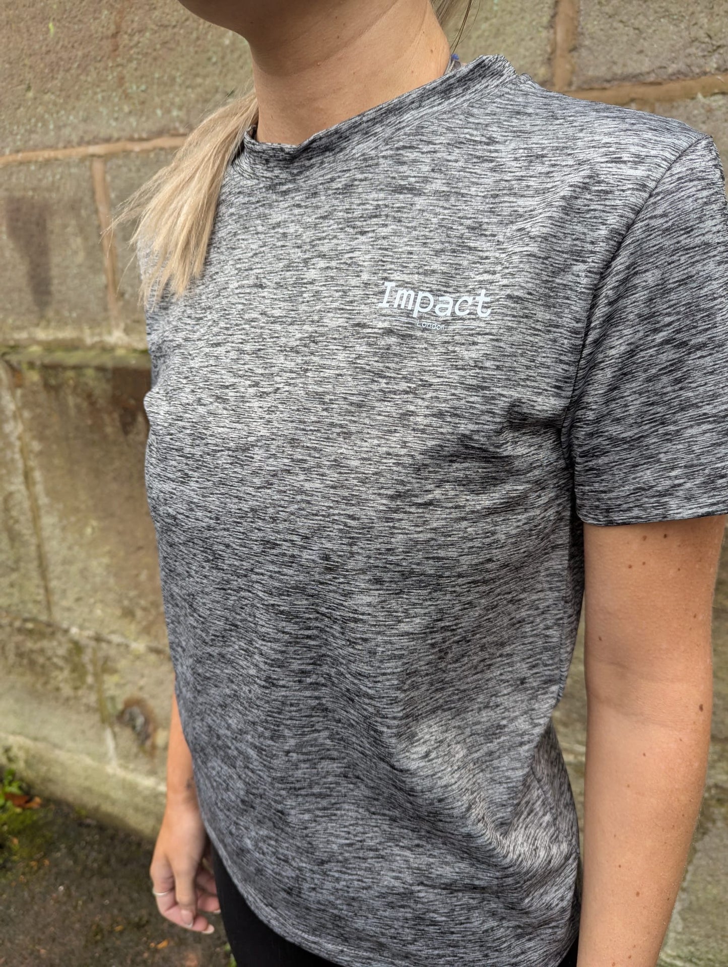 Women's Textured Grey Performance T-Shirt