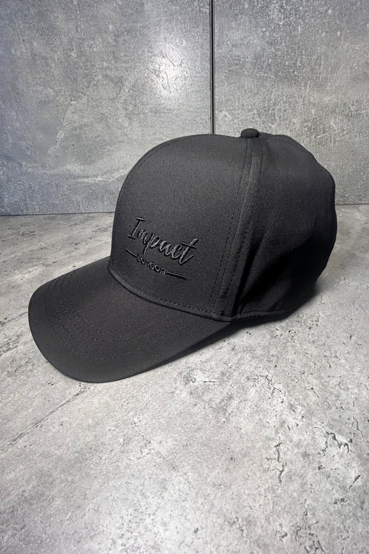 Black Soft Shell Cap with Black Stitched Logo