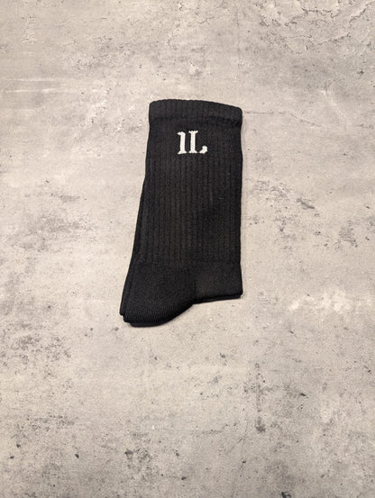 Black Sock with White IL Logo