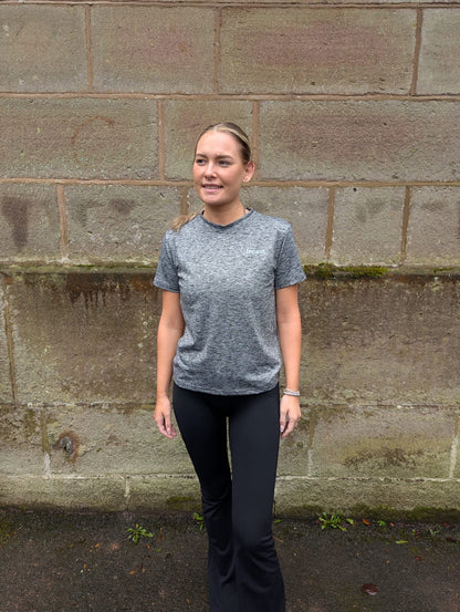 Women's Textured Grey Performance T-Shirt