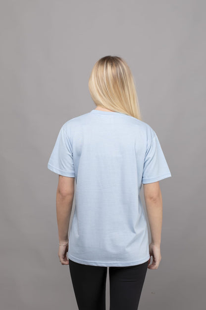 Adult's Baby Blue T-Shirt with White Logo