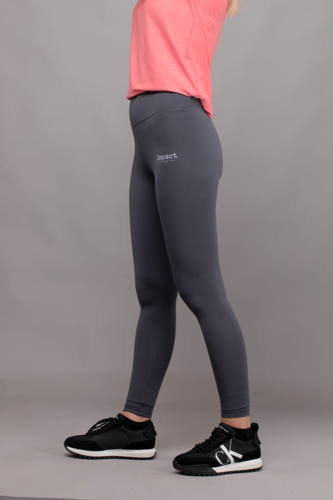 Women's Dark Grey High Waisted Leggings | Loungewear