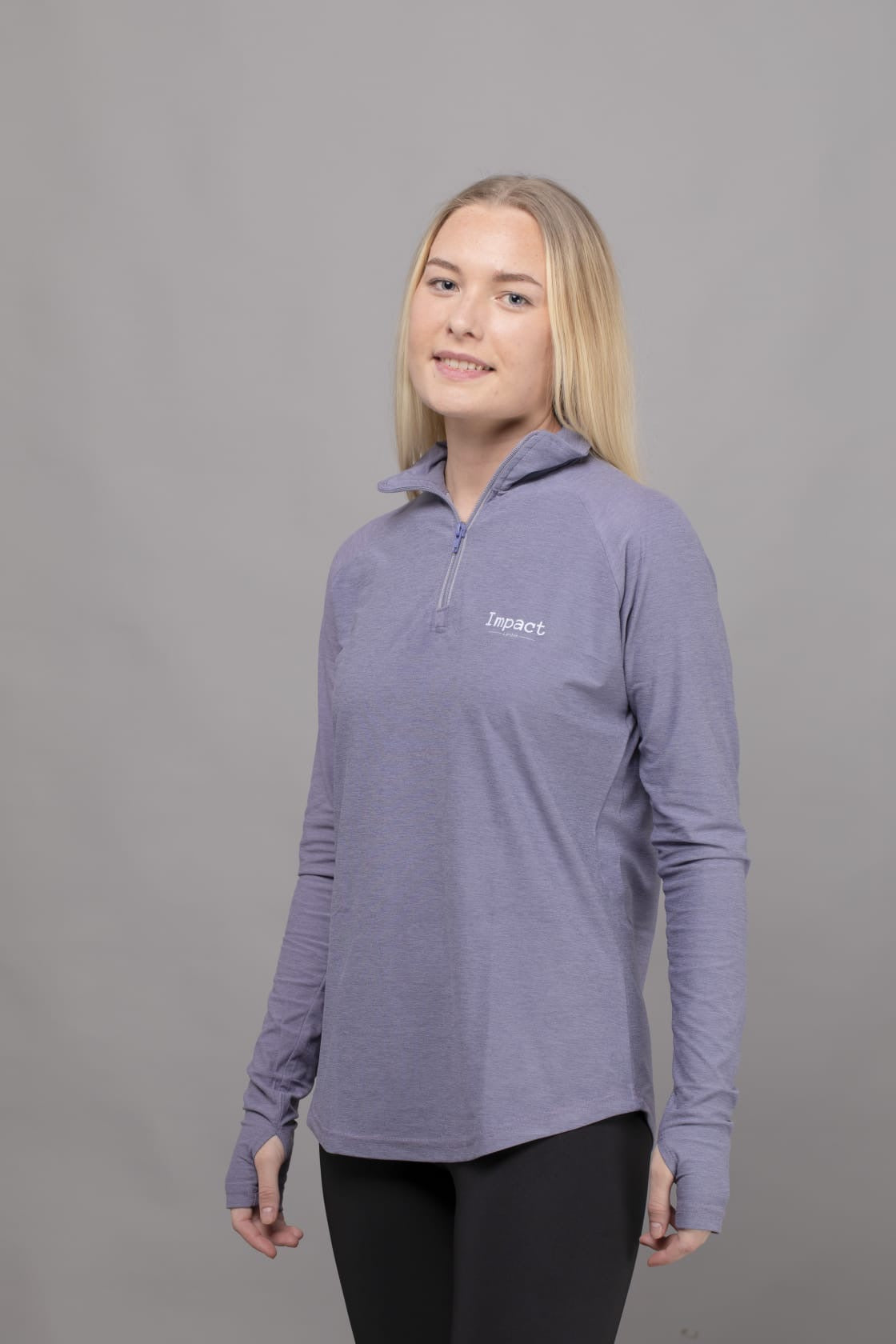 Women's Lavender Long Sleeve 1/4 Zip Top