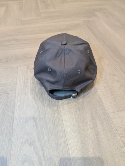 Dark Grey Strapback Cap with White Embroidery Logo