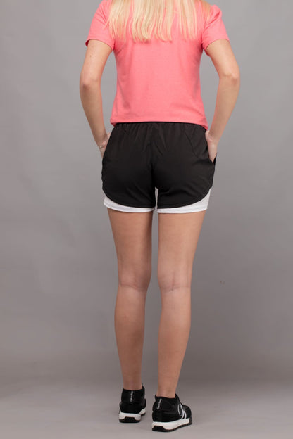 Black and White Womens Shorts