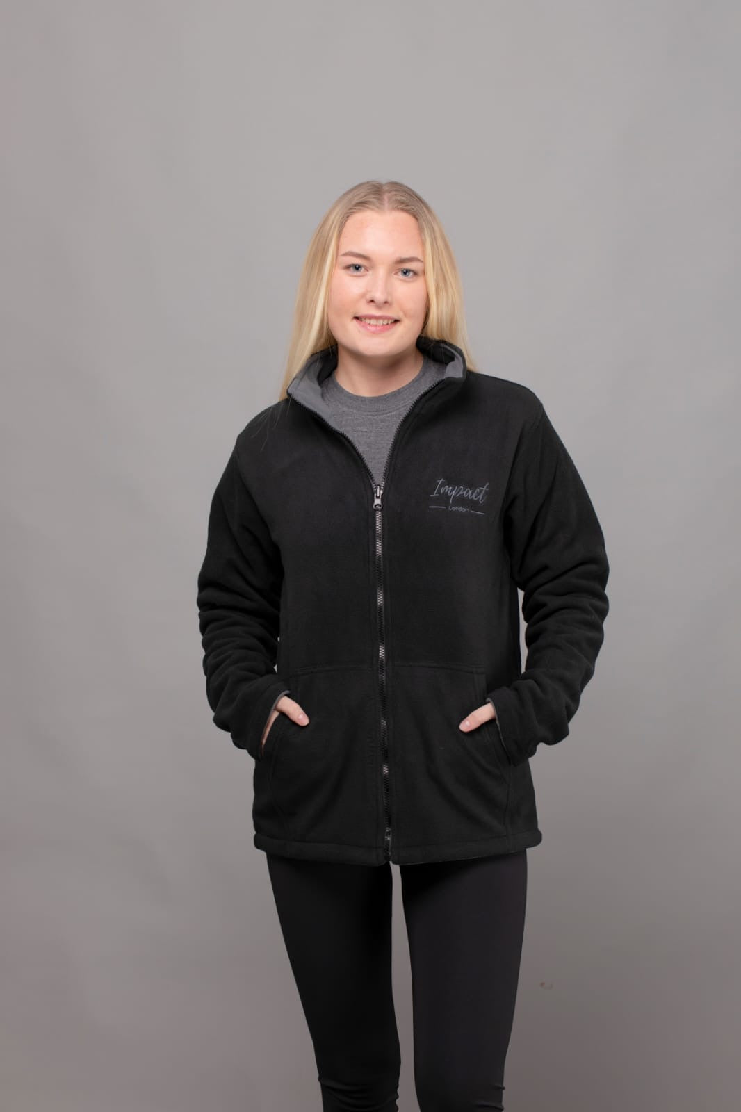 Unisex Black and Grey Reversible Jacket