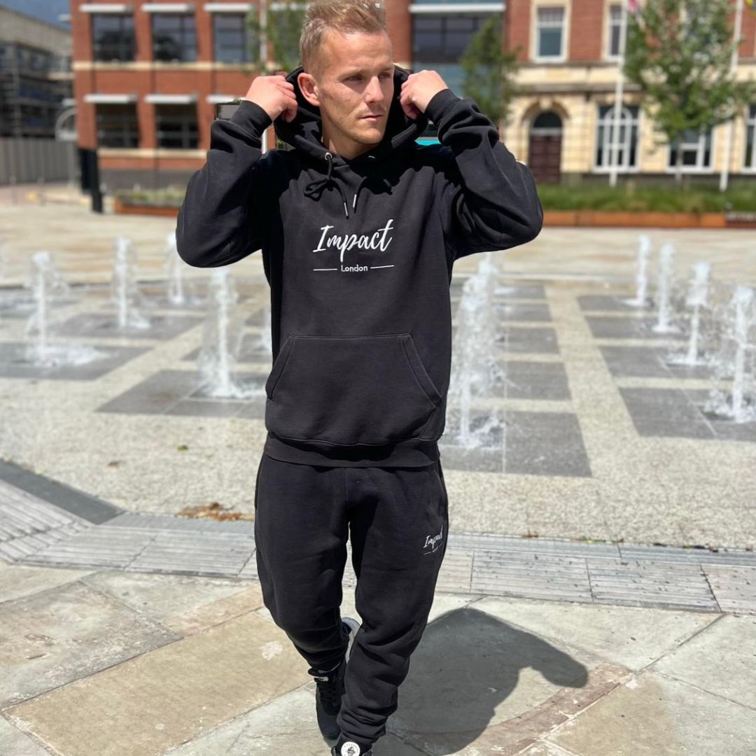 Unisex Black Joggers Tracksuit Bottoms Men Ladies Impact