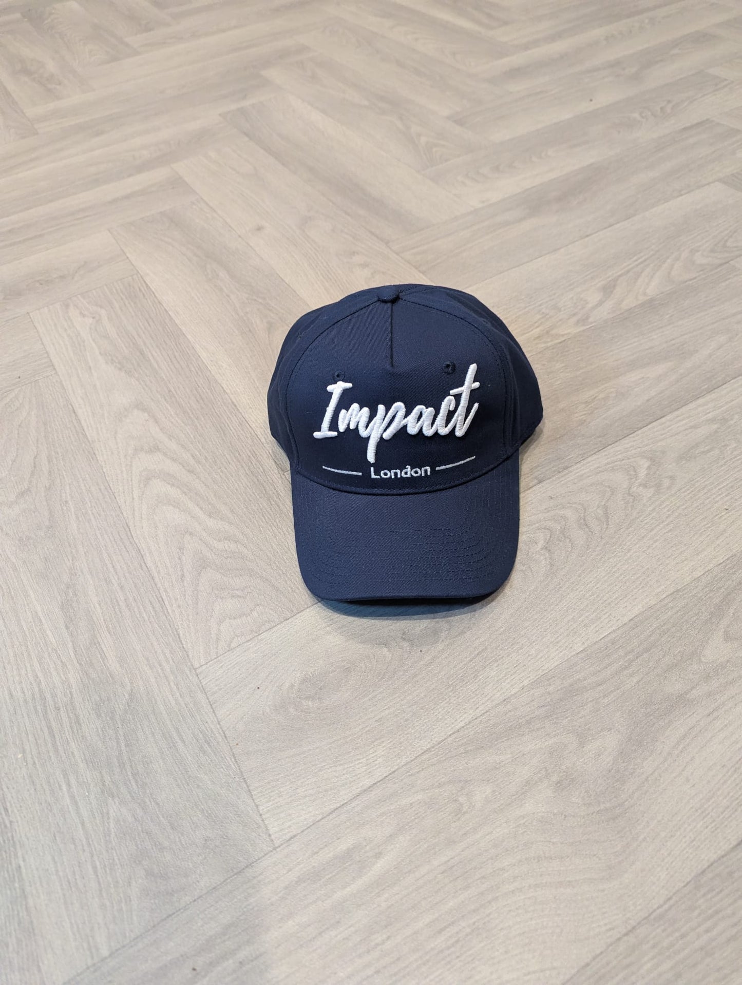 Navy Strapback Cap 3D Logo