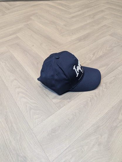 Navy Strapback Cap 3D Logo
