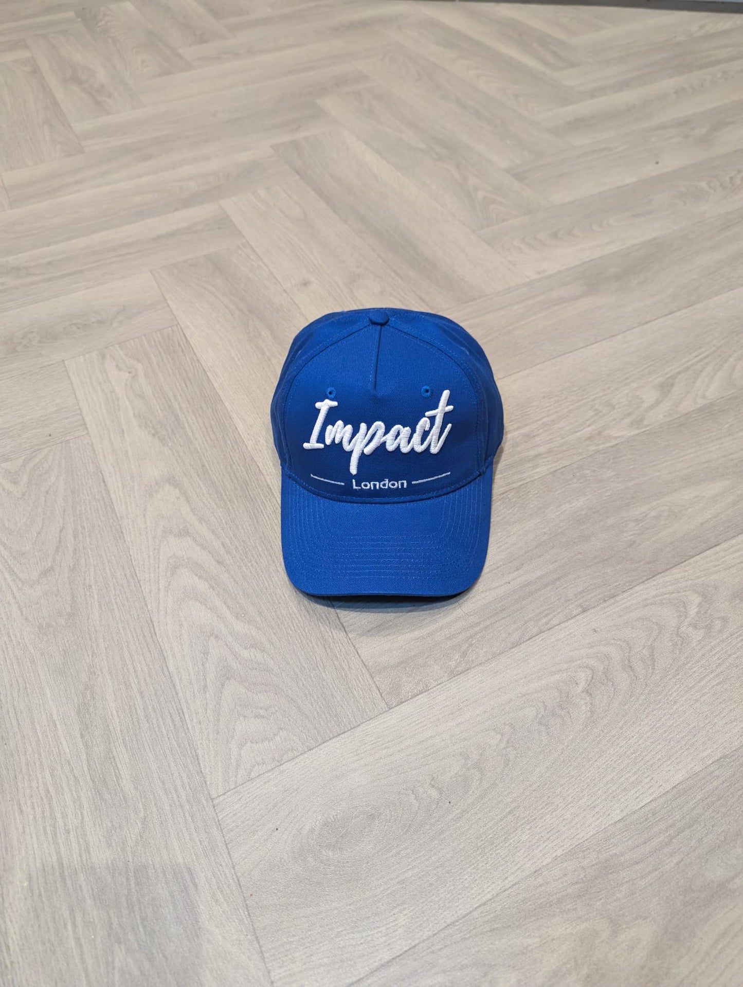 Royal Blue Strapback Cap with White 3D Logo