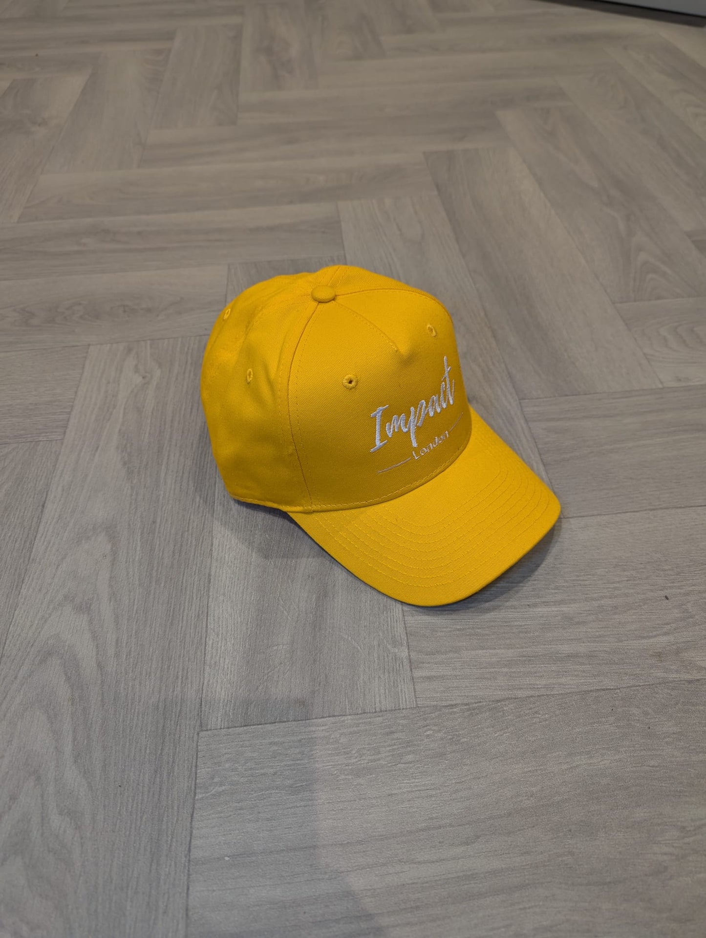 Yellow Strapback Cap with White Embroidery Logo