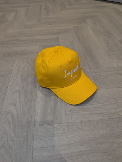 Yellow Strapback Cap with White Embroidery Logo