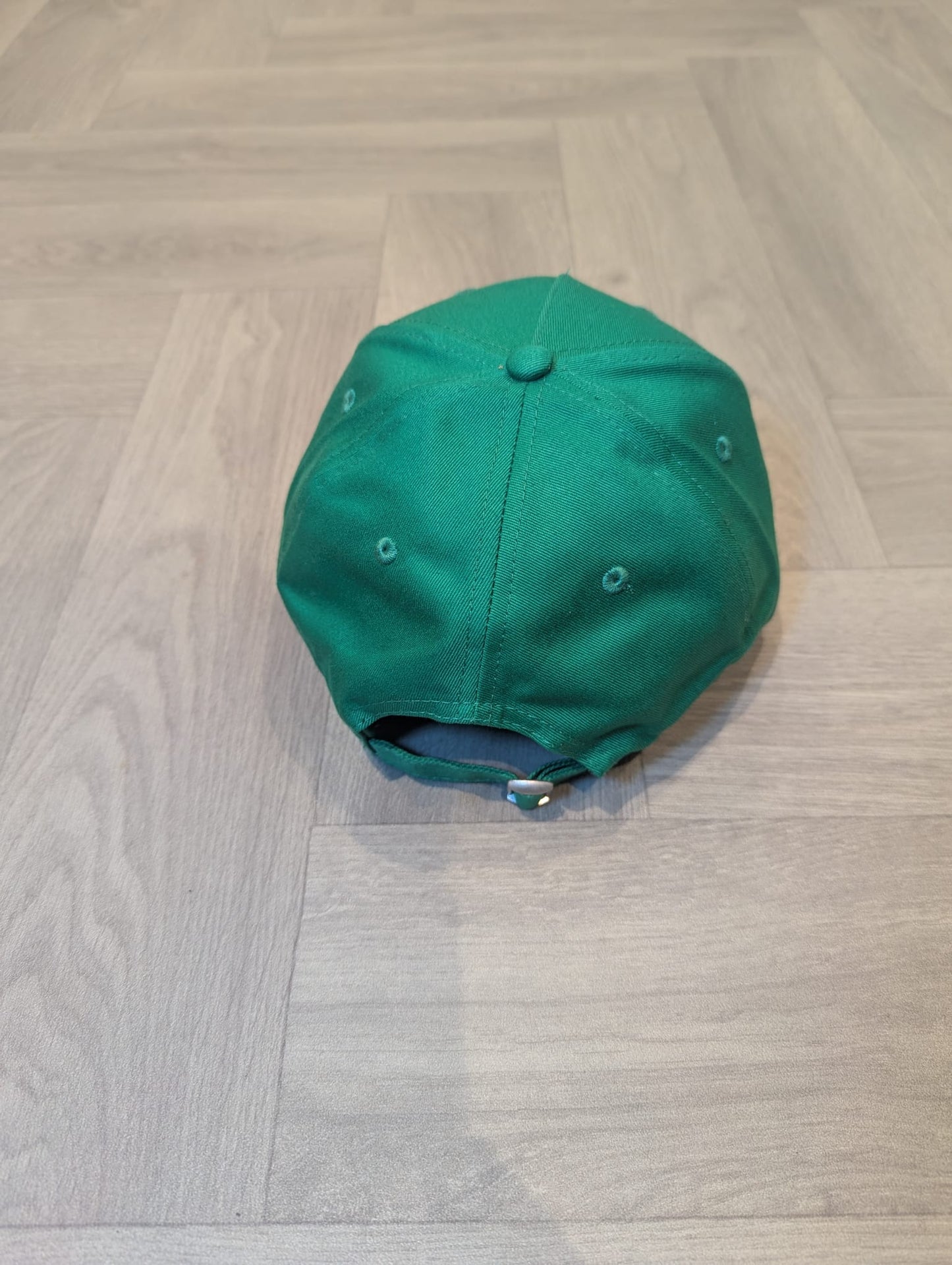 Green Strapback Cap with White Embroidery Logo