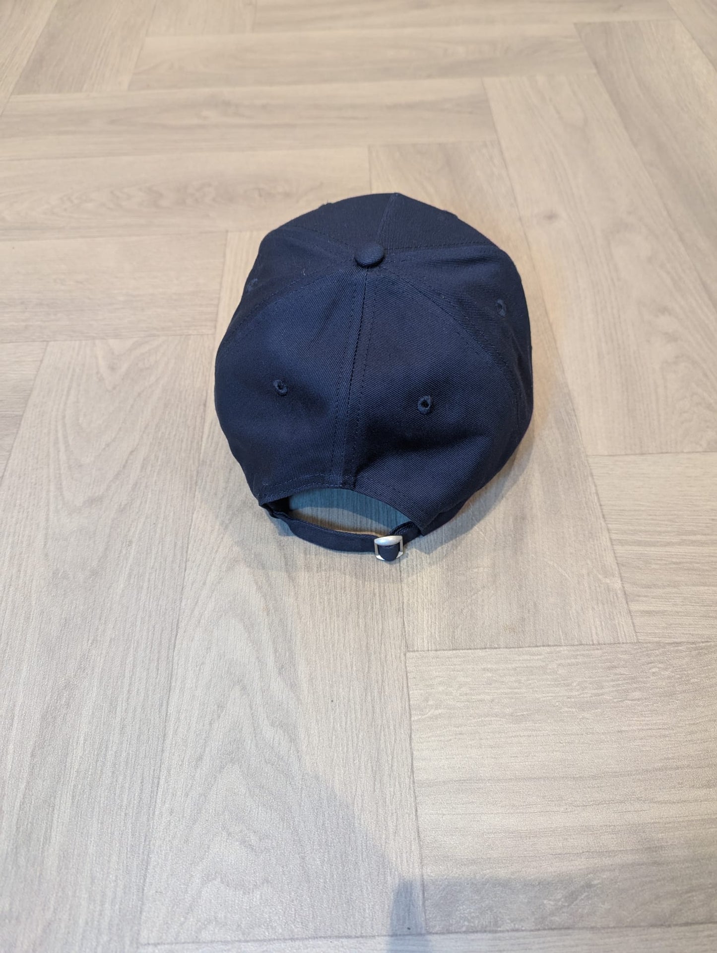 Navy Strapback Cap with White Embroidery Logo