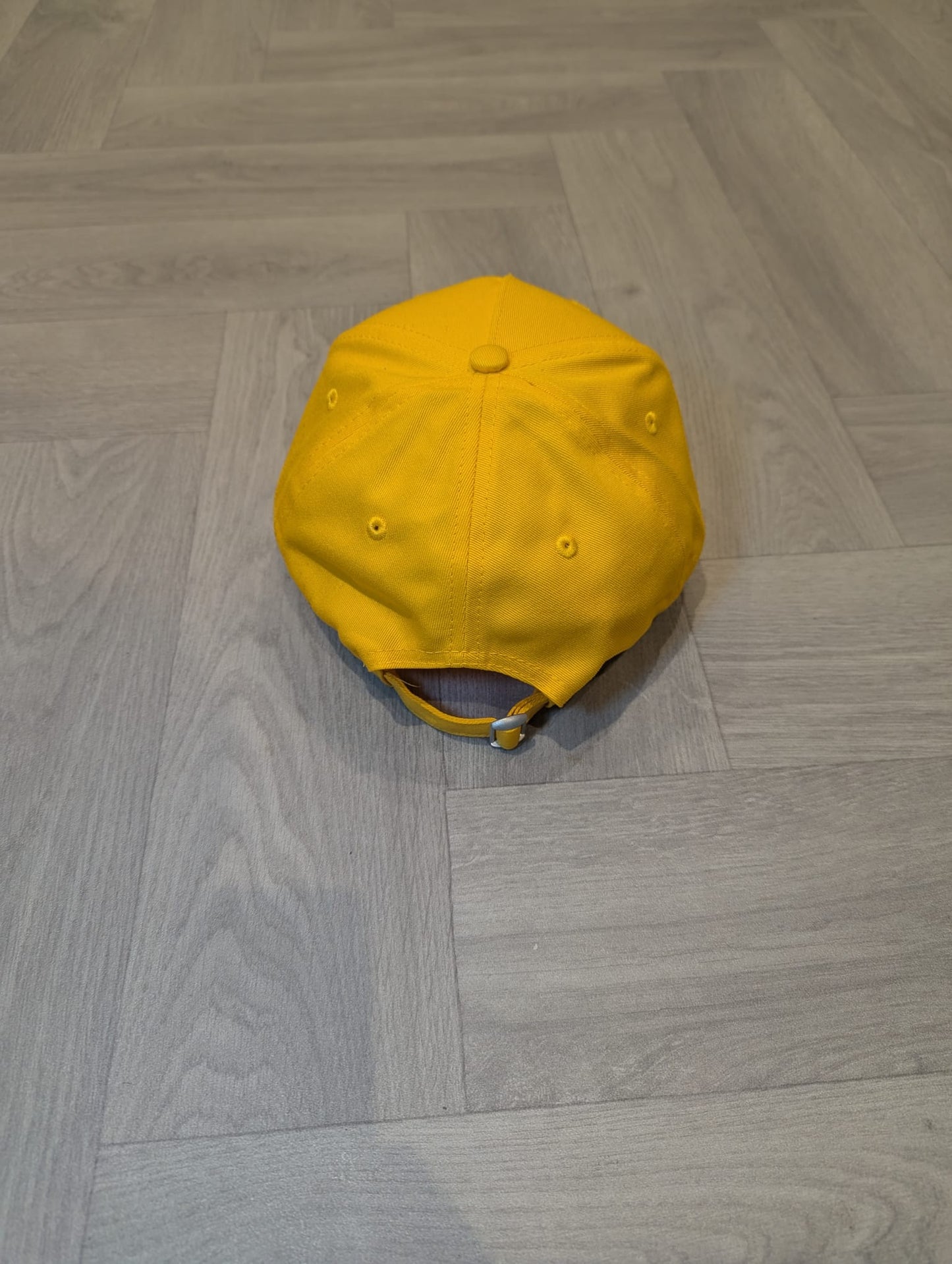 Yellow Strapback Cap with White Embroidery Logo