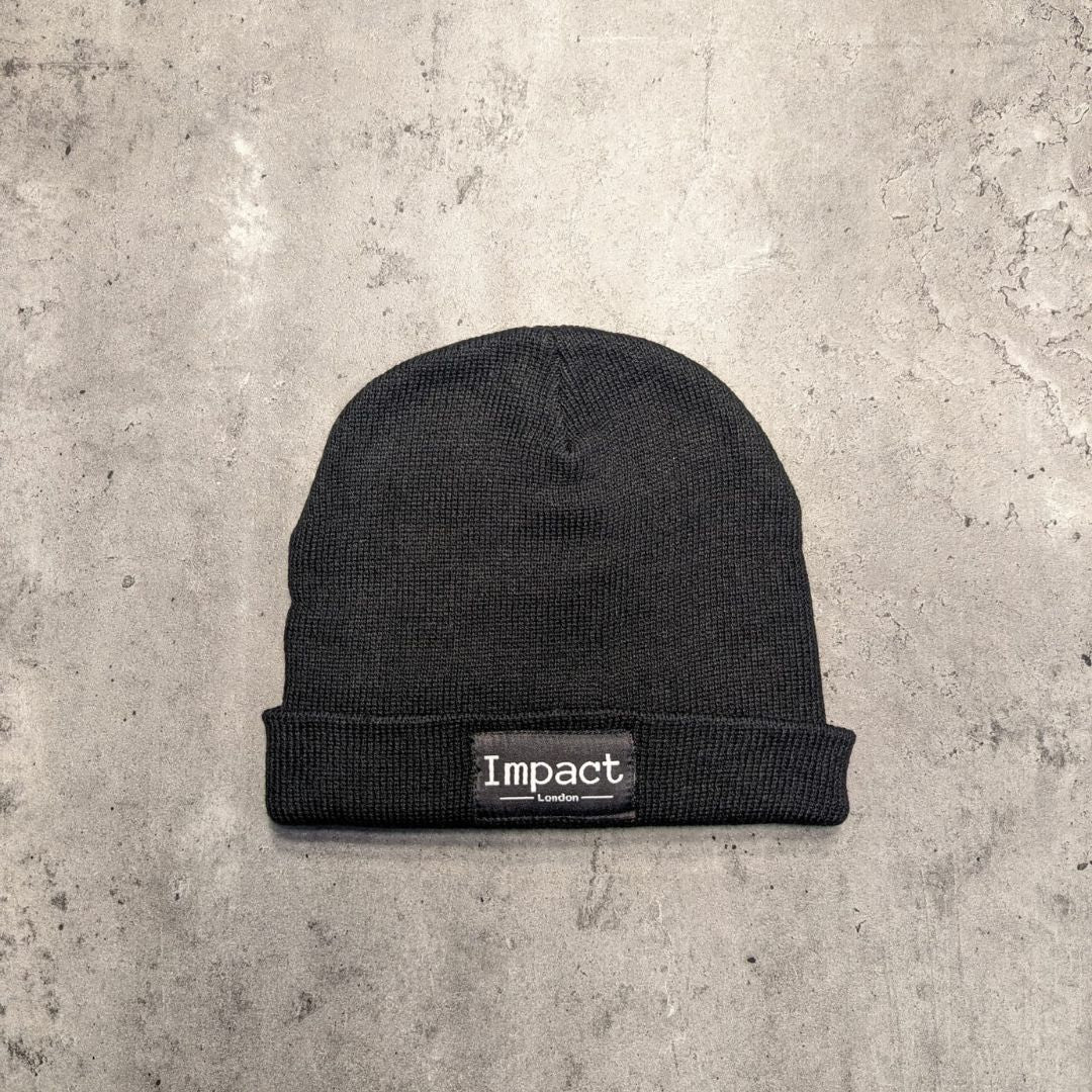 Adult's Unisex Black Beanie