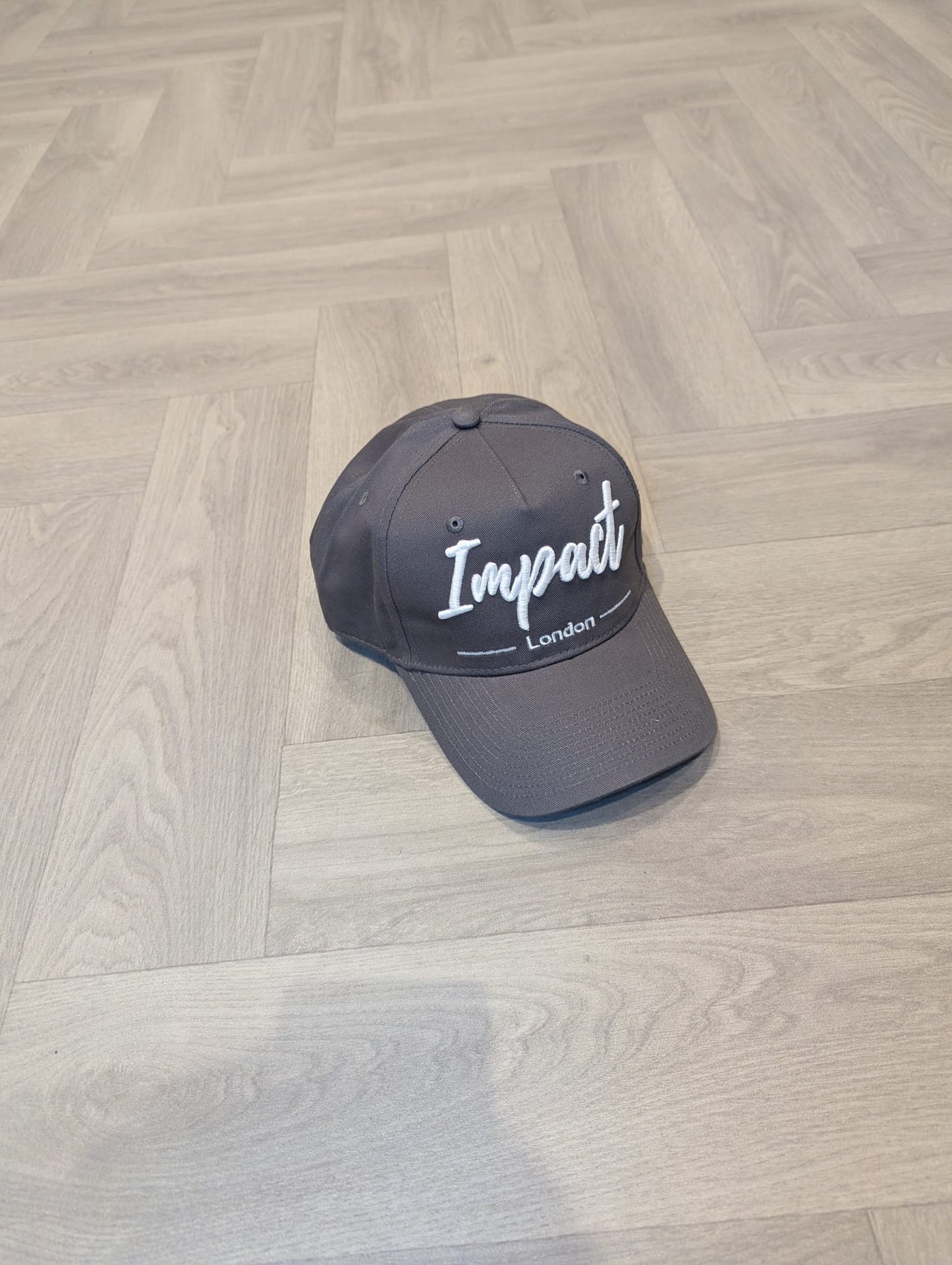 Dark Grey Strapback Cap with 3D Logo