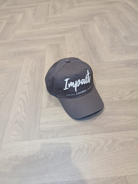 Dark Grey Strapback Cap with 3D Logo