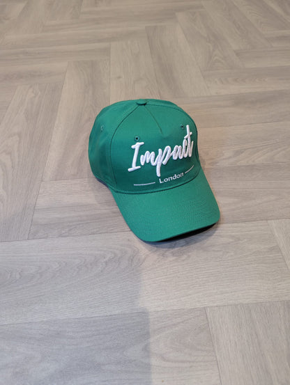 Green Strapback Cap with 3D Logo