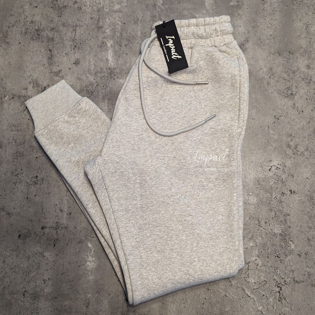 Unisex Light Grey Joggers | Tracksuit Bottoms