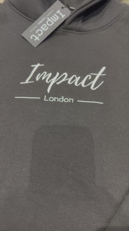 Black Hoodie with White Logo