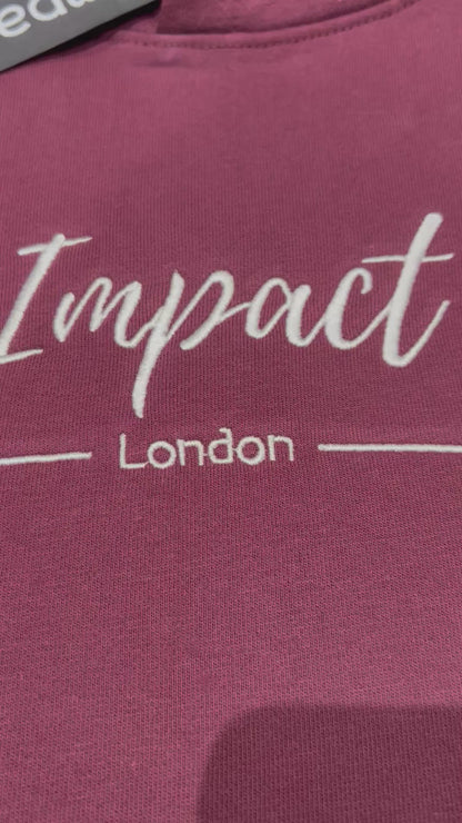 Burgundy Hoodie with White Logo