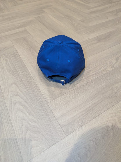 Royal Blue Strapback Cap with White 3D Logo