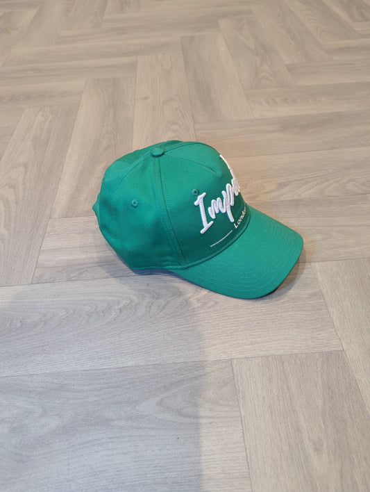 Green Strapback Cap with 3D Logo